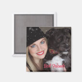 Bewahren Sie das Magnet der besten Freunde mit Fot (Vorderseite/Rückseite)