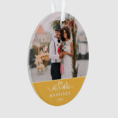 Bewahren Sie das wunderbarste Foto der Hochzeit Ornament (Vorderseite)