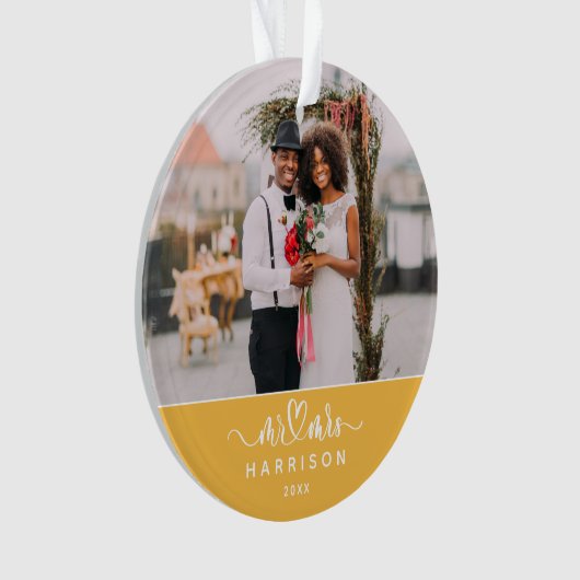 Bewahren Sie das wunderbarste Foto der Hochzeit Ornament (Vorderseite)