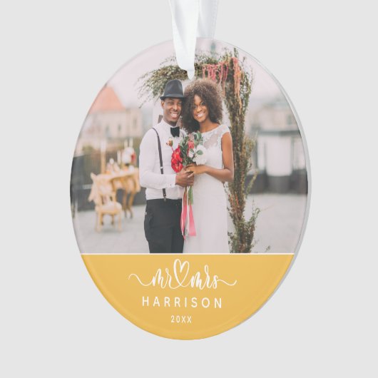 Bewahren Sie das wunderbarste Foto der Hochzeit Ornament (Vorderseite)