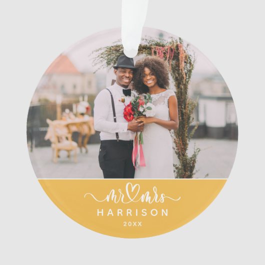 Bewahren Sie das wunderbarste Foto der Hochzeit Ornament (Vorderseite)