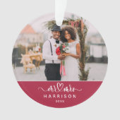 Bewahren Sie das wunderbarste Foto der Hochzeit Ornament (Vorderseite)