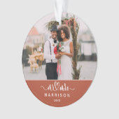 Bewahren Sie das wunderbarste Foto der Hochzeit Ornament (Vorderseite)