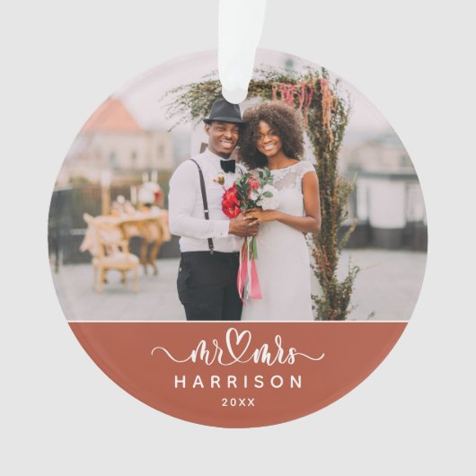 Bewahren Sie das wunderbarste Foto der Hochzeit Ornament (Vorderseite)