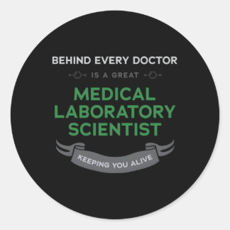 Bewahren Sie den Labrador eines medizinischen Labo Runder Aufkleber