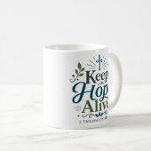 Bewahren Sie die christliche Ermutigungsbotschaft Kaffeetasse (VorderseiteRechts)