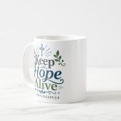 Bewahren Sie die christliche Ermutigungsbotschaft Kaffeetasse (Vorderseite Links)
