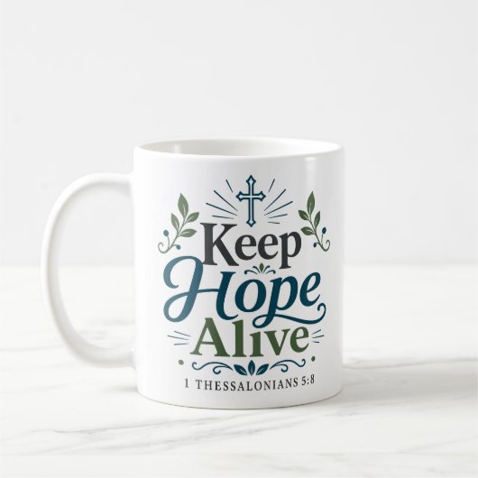 Bewahren Sie die christliche Ermutigungsbotschaft Kaffeetasse (Links)