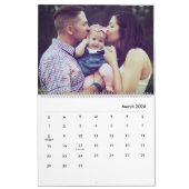 Bewahren Sie die Fotos der Familie im neuen Jahr a Kalender (Mär 2026)