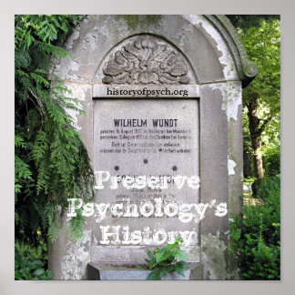 Bewahren Sie die Geschichte der Psychologie Poster