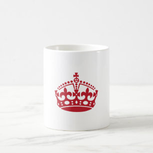 Bewahren Sie die rote Siegeskrone ruhig Kaffeetasse
