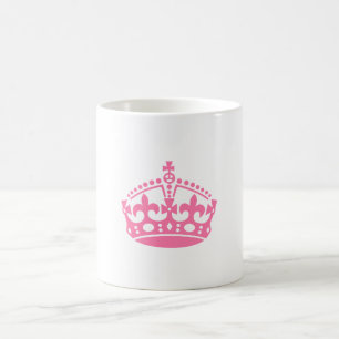 Bewahren Sie die Ruhe rosa Siegkrone Kaffeetasse