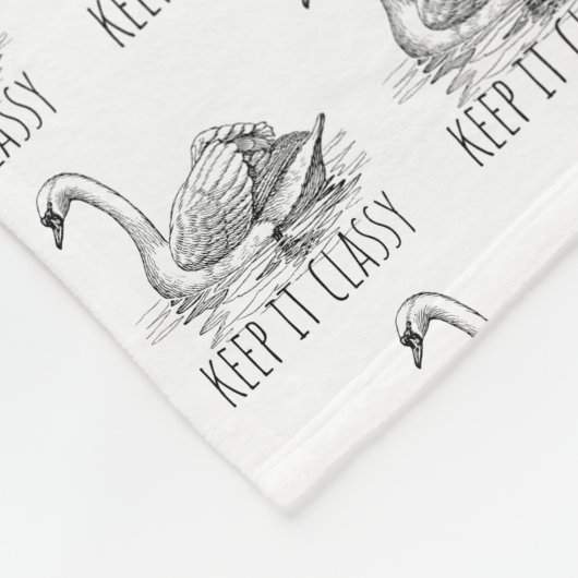 Bewahren Sie es klassisch eleganter Schwan Fleecedecke (Ecke)