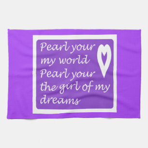 Bewahren Sie Ihre Welt als Mädchen meiner Träume a Geschirrtuch