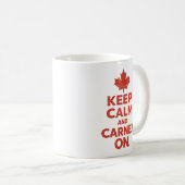 Bewahren Sie Ruhe & Carney Auf Maple Leaf Tasse (VorderseiteRechts)