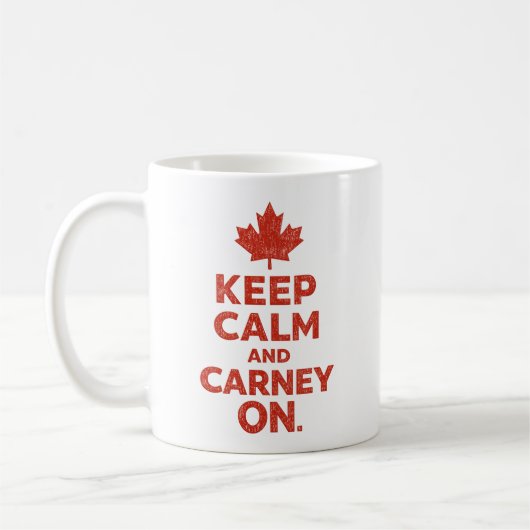 Bewahren Sie Ruhe & Carney Auf Maple Leaf Tasse (Links)