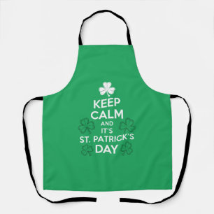Bewahren Sie Ruhe, es ist St. Patricks-Tag Irisch Schürze