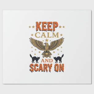 Bewahren Sie Ruhe Gruselig An Vintage Halloween Ve Geschenkpapier