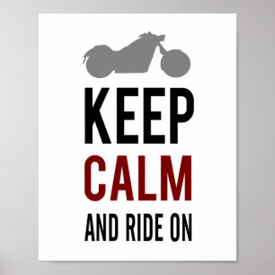 Bewahren Sie Ruhe Reiten (Standard-Bilderrahengröß Poster