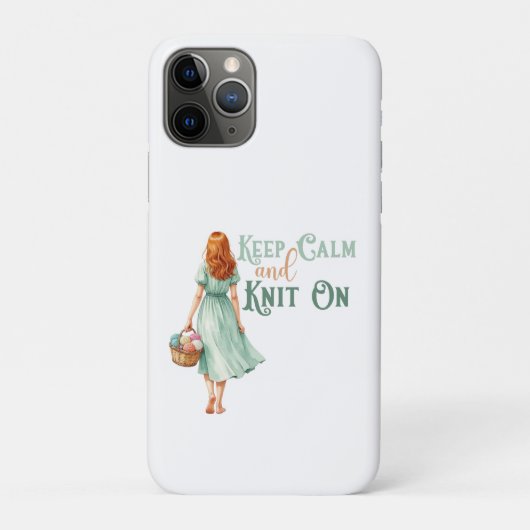 Bewahren Sie Ruhe & Stricken Sie Weiter iPhone-Hül Case-Mate iPhone Hülle (Rückseite)