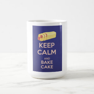 Bewahren Sie Ruhe und backen Sie Kuchen Vintage Po Kaffeetasse