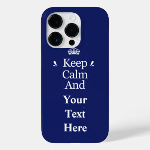 Bewahren Sie Ruhe und fügen Sie Ihren Text hinzu.  Case-Mate iPhone 14 Pro Hülle