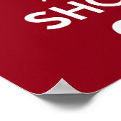 Bewahren Sie Ruhe und kaufen Sie weiter Rot Poster (Ecke)