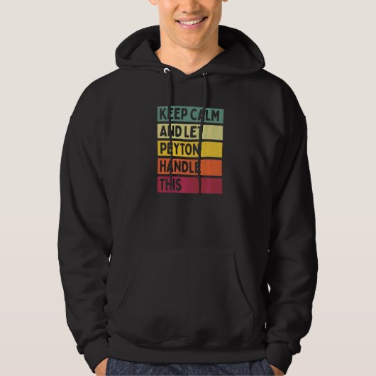 Bewahren Sie Ruhe und lassen Sie Peyton das regeln Hoodie (Vorderseite)
