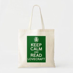 Bewahren Sie Ruhe und lesen Sie Lovecraft Buch Tas Tragetasche