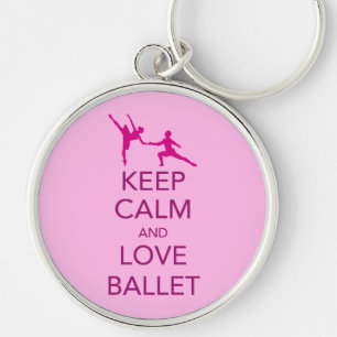 Bewahren Sie Ruhe und lieben Sie das Ballett-Gesch Schlüsselanhänger