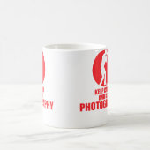 Bewahren Sie Ruhe und machen Sie Fotografie Kaffeetasse (Mittel)
