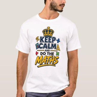 Bewahren Sie Ruhe und Machen Sie Mathe Lehrer T-Sh T-Shirt