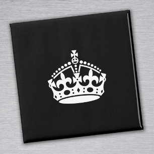 Bewahren Sie Ruhe und machen Sie weiter Krone (edi Magnet