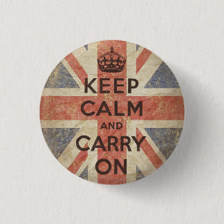 Bewahren Sie Ruhe und Machen Sie Weiter mit UK-Fla Button