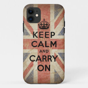 Bewahren Sie Ruhe und Machen Sie Weiter mit UK-Fla iPhone 11 Hülle