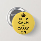 Bewahren Sie Ruhe und machen Sie weiter Original Button (Vorne & Hinten)