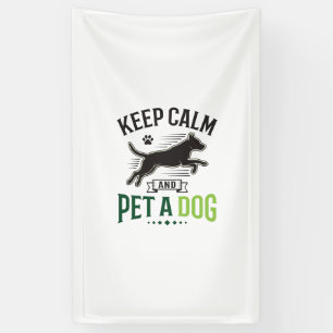 Bewahren Sie Ruhe und streicheln Sie einen Hund Vi Banner
