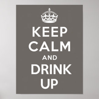 Bewahren Sie Ruhe und Trinken Sie Ein Plakat - Kak