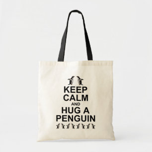 Bewahren Sie Ruhe und Umarmen Sie einen Pinguin-Ta Tragetasche