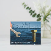 Bewahren Sie Wasser auf Postkarte (Stehend Vorderseite)