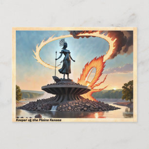Bewahrer der Kansas Vintage-Ebene Postkarte