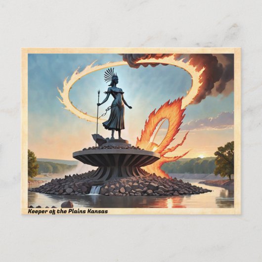 Bewahrer der Kansas Vintage-Ebene Postkarte (Vorderseite)