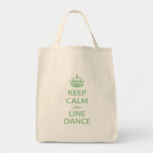 Bewahrt die Ruhe und tanzt Line Dance Tragetasche