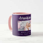 Bewährte Freunde - Namen des lila Fotos Tasse (Vorderseite Links)
