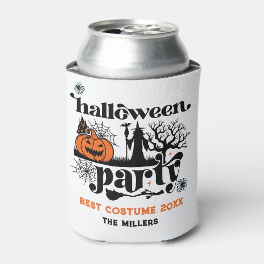 Bewährte Kostüme Retro Halloween-Party Einladung Dosenkühler (Kanne Vorderseite)