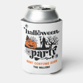 Bewährte Kostüme Retro Halloween-Party Einladung Dosenkühler (Kanne Rückseite)
