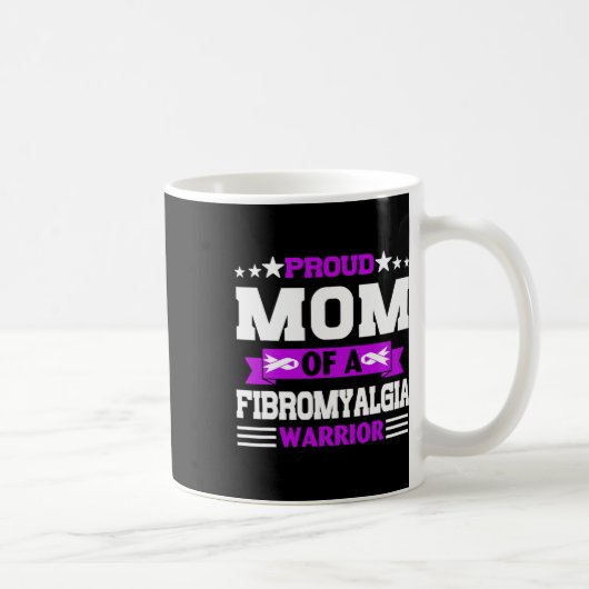 Bewährte Mama Krieger einer Fibromyalgie Bewusstse Kaffeetasse (Rechts)