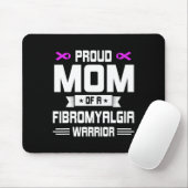 Bewährte Mama Krieger einer Fibromyalgie Bewusstse Mousepad (Mit Mouse)