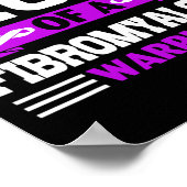 Bewährte Mama Krieger einer Fibromyalgie Bewusstse Poster (Ecke)