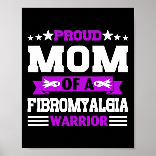 Bewährte Mama Krieger einer Fibromyalgie Bewusstse Poster (Vorne)